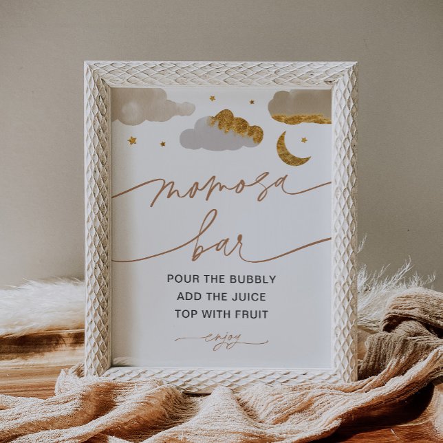 Poster Panneau du Baby shower Momosa Bar Twinkle Little S (Créateur téléchargé)