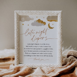 Poster Panneau du Baby shower Twinkstar des plongeurs noc