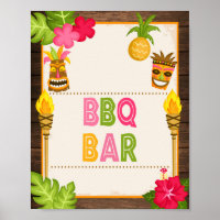 Panneau du Barbecue Luau