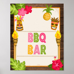 Poster Panneau du Barbecue Luau