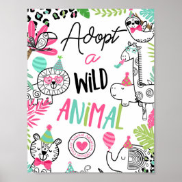 Poster Panneau du Centre d'adoption des animaux de fête