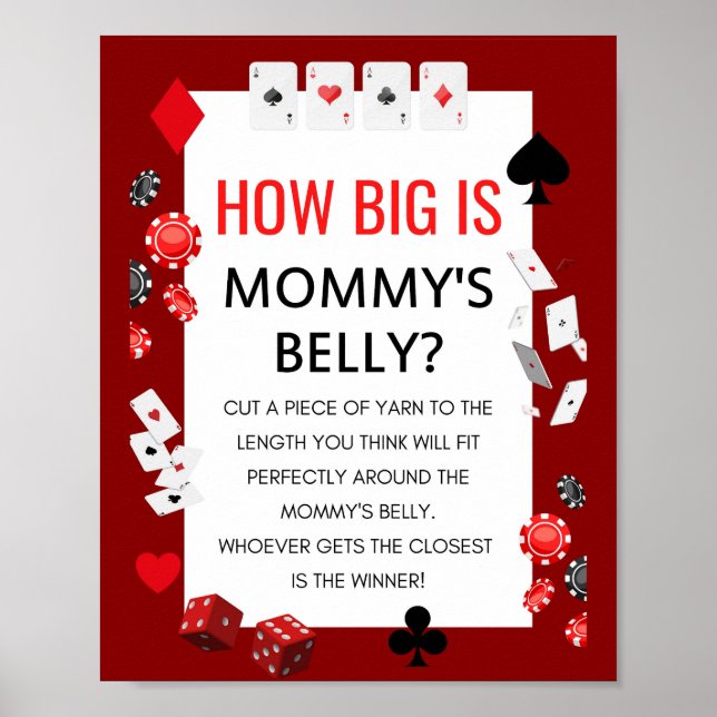 Poster Panneau du jeu Ace Casino Baby shower (Devant)