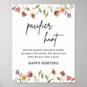 Poster Panneau du jeu de chasse Fleur sauvage de printemp