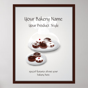 Poster Panneau du magasin de boulangerie Donut
