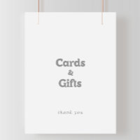 Panneau élégant de cartes et cadeaux formels minim