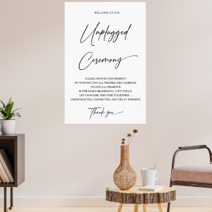 Poster Panneau en acrylique pour cérémonie débranchée imp