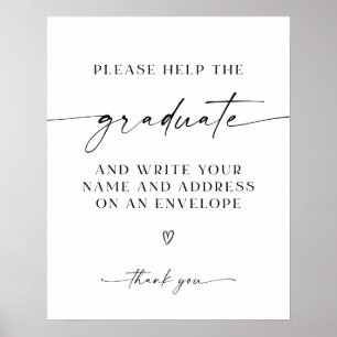Poster Panneau Enveloppe de l'adresse de diplôme