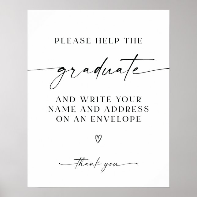 Poster Panneau Enveloppe de l'adresse de diplôme (Devant)