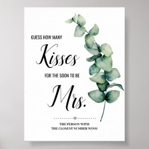 Poster Panneau Eucalyptus Combien de baisers pour la futu