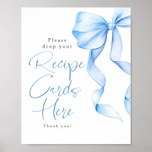 Poster Panneau Fête des mariées Bow bleu Dusty Cartes à r