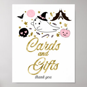 Poster Panneau Fête Prénatale Halloween Fille Cartes Et C