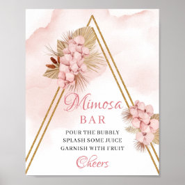 Poster Panneau Feuilles de palmier séché Flush Mimosa Bar