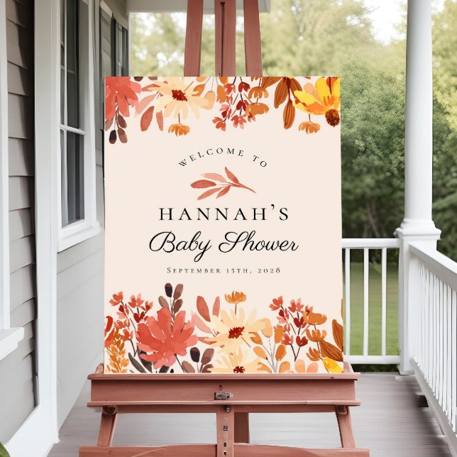 Poster Panneau Fleur sauvage Boho Terracotta Fall (Créateur téléchargé)