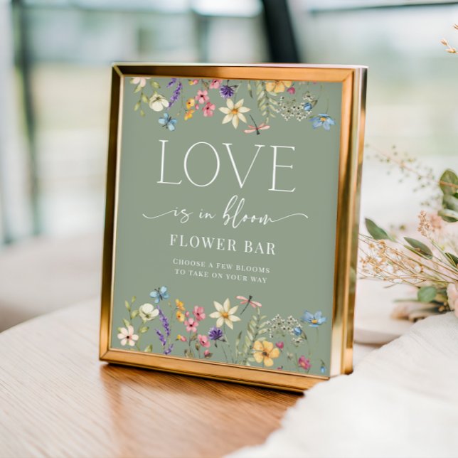 Poster Panneau fleur sauvage Fête des mariées   (Créateur téléchargé)