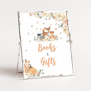 Poster Panneau Fleurs Animaux de la Forêt Livres et Cadea