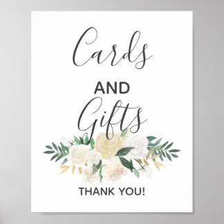 Poster Panneau Fleurs baby showers Cartes et cadeaux