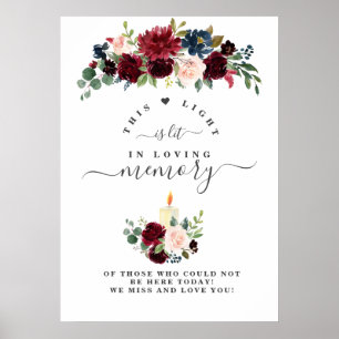 Poster Panneau Fleurs de Teint de Rouge de Bourgogne Dans