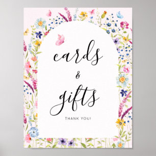 Poster Panneau floral pour la mariée - Cartes et Cadeaux