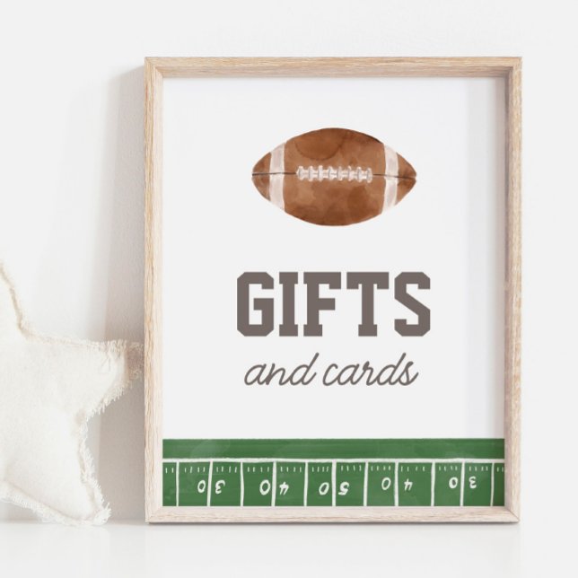 Poster Panneau Football Anniversaire Cartes et Cadeaux (Créateur téléchargé)