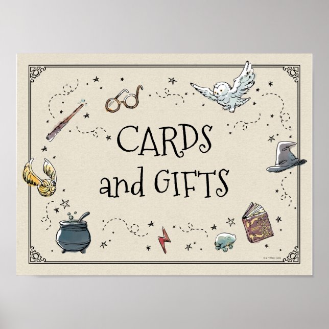 Poster Panneau Harry Potter First Birday Cartes & Cadeaux (Devant)