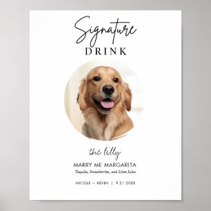 Poster Panneau imprimable Mariage de chien pour animaux d