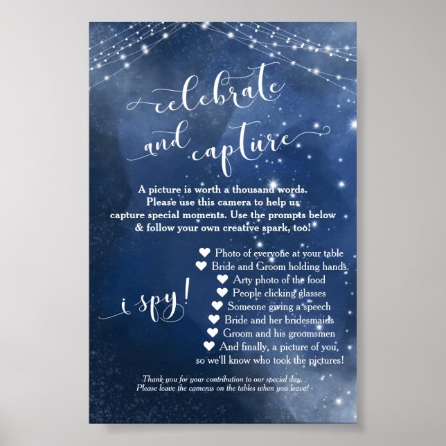 Poster Panneau Instructions pour la caméra jetable de nui (Devant)