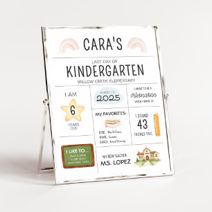 Poster Panneau Jour dernier de l'école maternelle