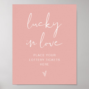 Poster Panneau LEAH Pastel Vibrant rose brillant Lucky in