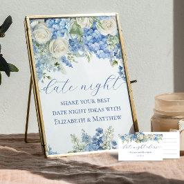 Poster Panneau Mariage Blue Hydrangea Date Jar Idées