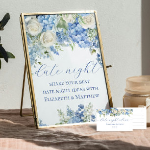 Poster Panneau Mariage Blue Hydrangea Date Jar Idées