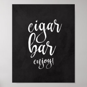 Poster Panneau Mariage Cigar Bar Chalkboard 8x10