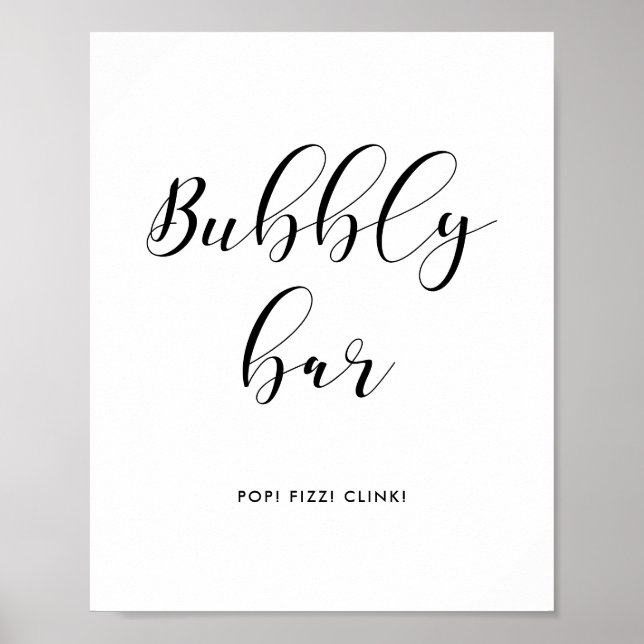 Poster Panneau mariage de barre de bulles (Devant)