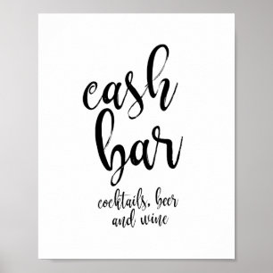 Poster Panneau mariage de caisse noir et blanc 8x10
