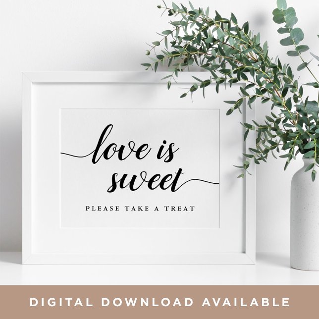 Poster Panneau Mariage de calligraphie noir et blanc (Créateur téléchargé)