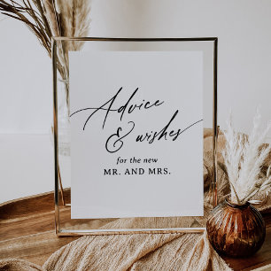 Poster Panneau Mariage de conseils minimalistes modernes