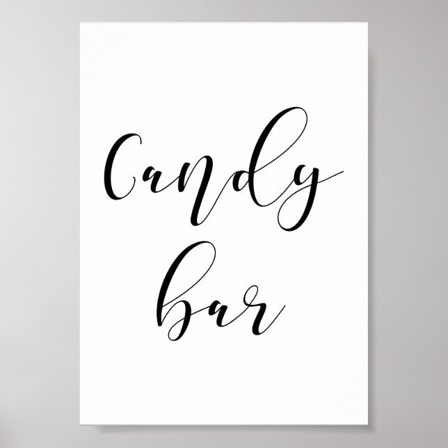Poster Panneau mariage de la barre de bonbons (Devant)