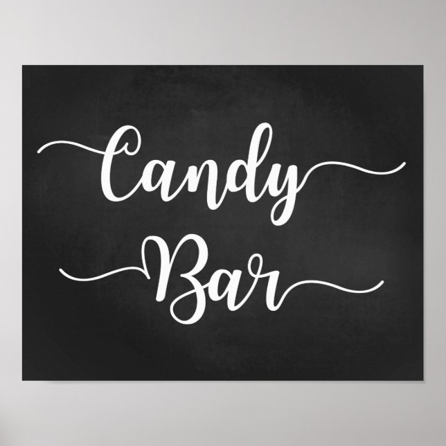 Poster Panneau Mariage de la barre de bonbons | Signes de (Devant)