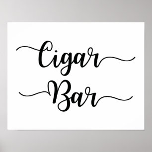 Poster Panneau Mariage de la barre de cigares   Calligrap