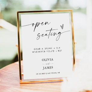 Poster Panneau Mariage de siège ouvert, Siège ouvert mini