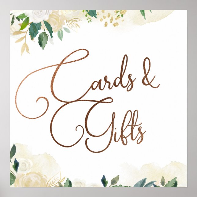 Poster Panneau Mariage des cartes et cadeaux frais de fer (Devant)