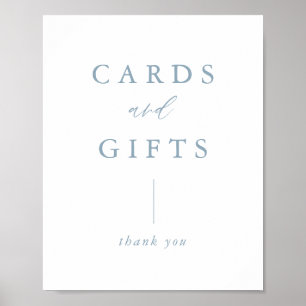 Poster Panneau Mariage Digital Dusty Blue Cartes et Cadea