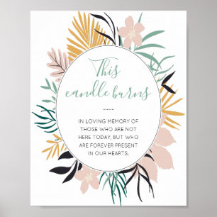 Poster Panneau Mariage du mémorial tropical brûlé par cet