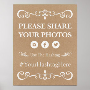 Poster Panneau mariage - Hashtag Russie - Panneau Mariage