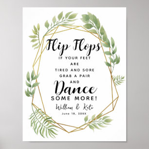 Poster Panneau mariage mariage feuillage de cristal