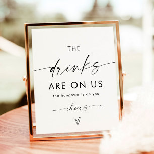 Poster Panneau Mariage minimaliste à barre ouverte Symb