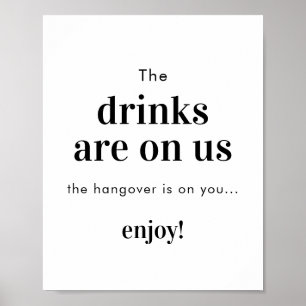 Poster Panneau Mariage minimaliste à barre ouverte Symb