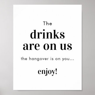 Poster Panneau Mariage minimaliste à barre ouverte | Symb