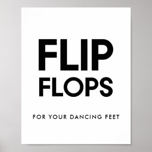 Poster Panneau mariage minimaliste noir et blanc Flip flo