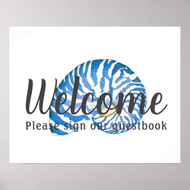 Poster Panneau Mariage Nautilus Shell (Devant)