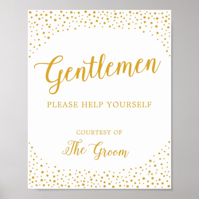 Poster Panneau mariage - Panier de bain homme Confetti (Devant)